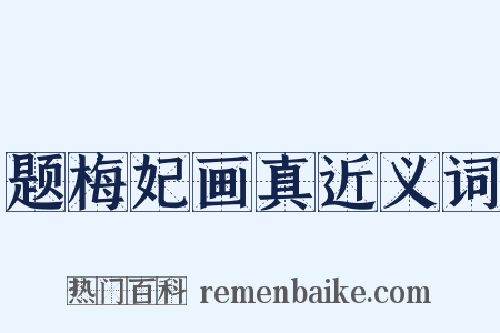 题梅妃画真近义词是什么意思的图片